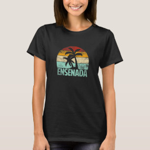 Ensenada Retro Palm Tree Vintager Sonnenuntergang  T-Shirt