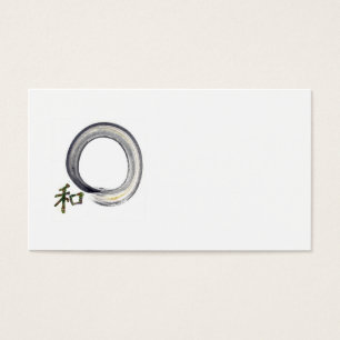 Enso argenté avec le caractère de kanji pour