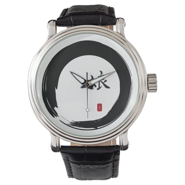 Enso Circle and Kanji Calligraphy for Daughter Armbanduhr (Vorderseite)