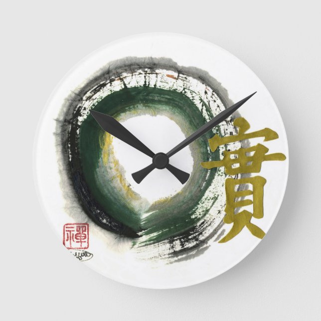 Enso, ehrlich runde wanduhr (Vorderseite)