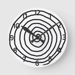 Enso gewundene Wanduhr (mit Zahlen)