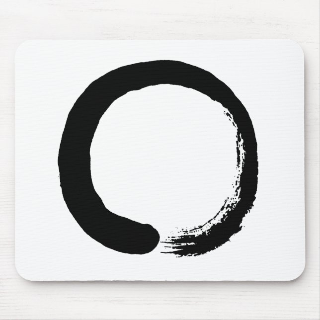 Enso Kreis-Zen-Kalligraphie Mousepad (Vorne)