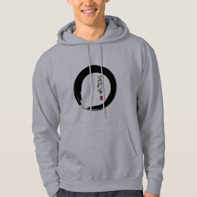 Enso mit Japanisch für "Artist" Hoodie (Vorderseite)