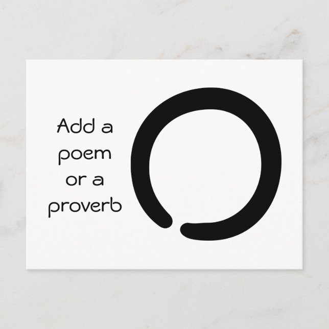 Enso-Symbol der Unendlichkeit Postkarte (Vorderseite)