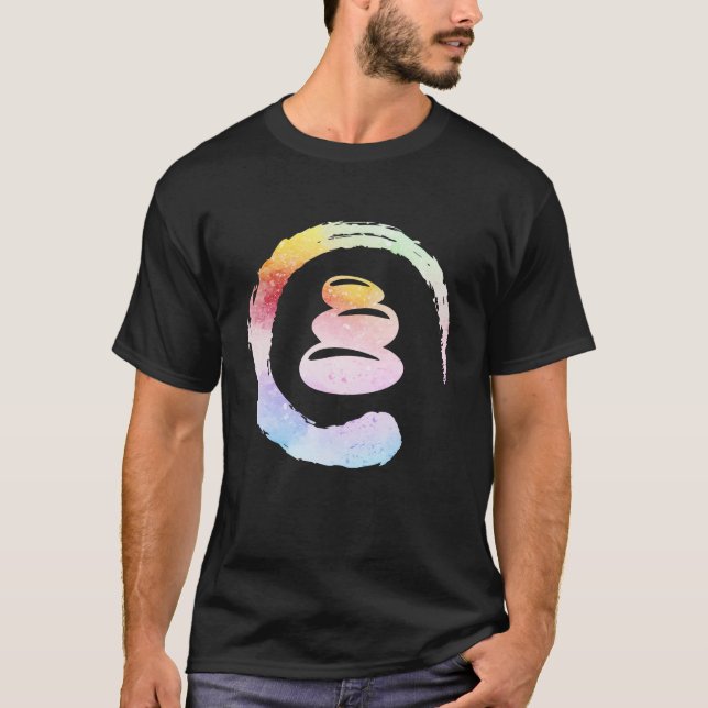 Enso Water Circle Zen Stones Buddhist Zen Circle T-Shirt (Vorderseite)