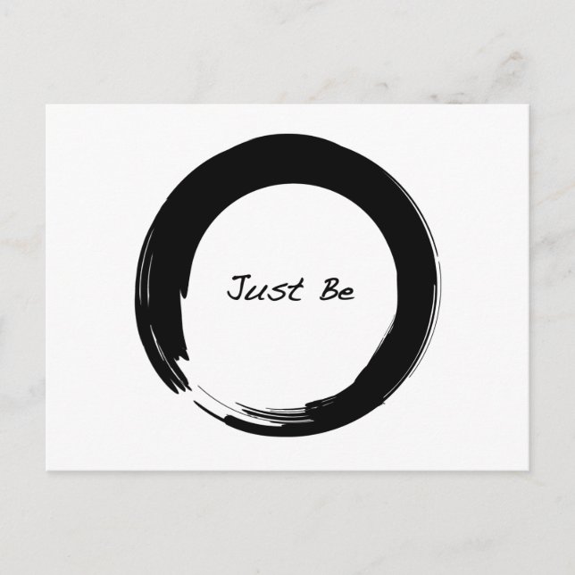 Enso with Just Be Postkarte (Vorderseite)