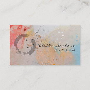 Enso Zen Aquarell Visitenkarte