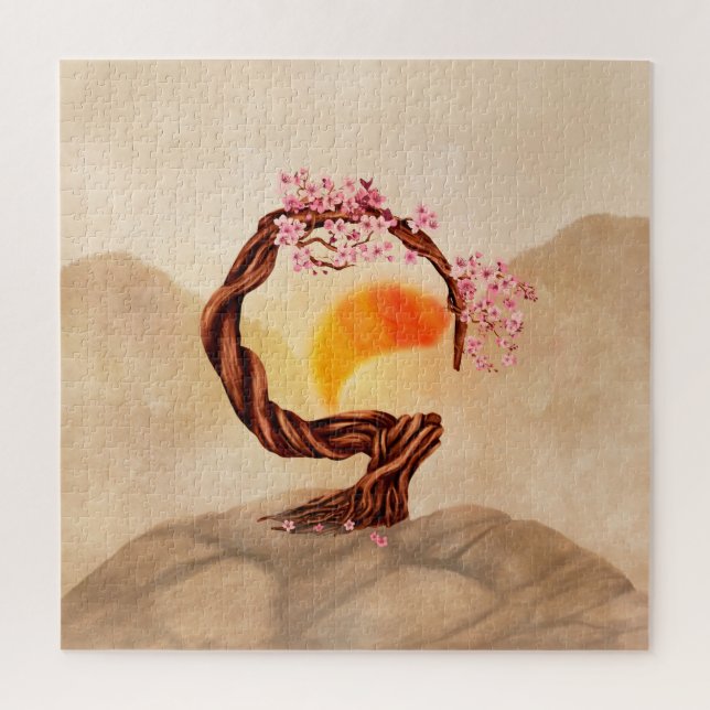 Enso Zen Blossoming Sakura Bonsai (Vertikal)
