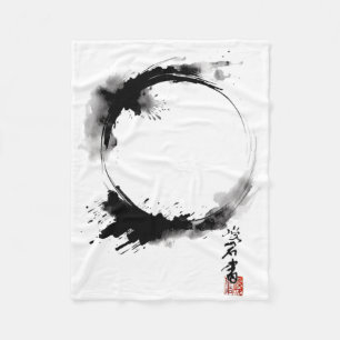 Enso Zen Buddhismus Kreis Meditation Yoga Fleecedecke