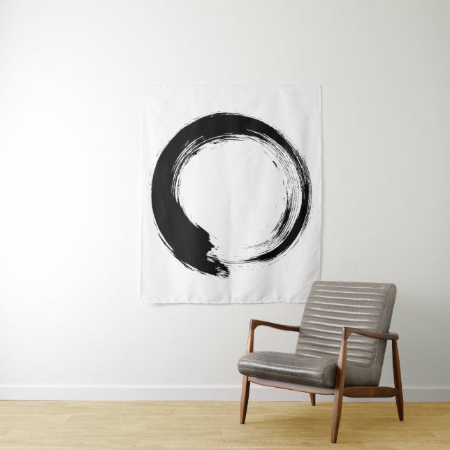 Enso Zen Circle Wandteppich (Beispiel)