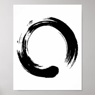 Enso, Zen, Kreis, Symbol, Buddhismus, Buddha, Medi Poster