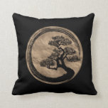 Enso Zen-Kreis und Bonsais-Baum-Gold Kissen<br><div class="desc">Enso Zen-Kreis und Bonsais-Baum-Gold</div>