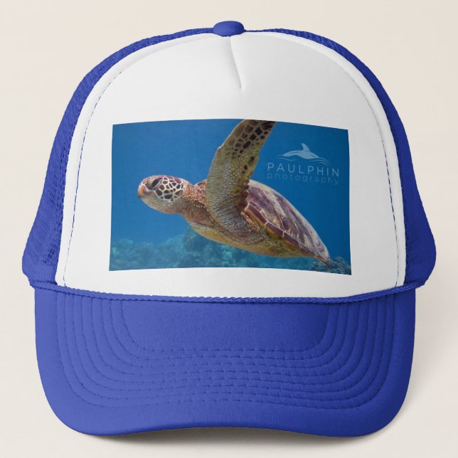Ensoleillé la tortue de mer - casquette de (Devant)