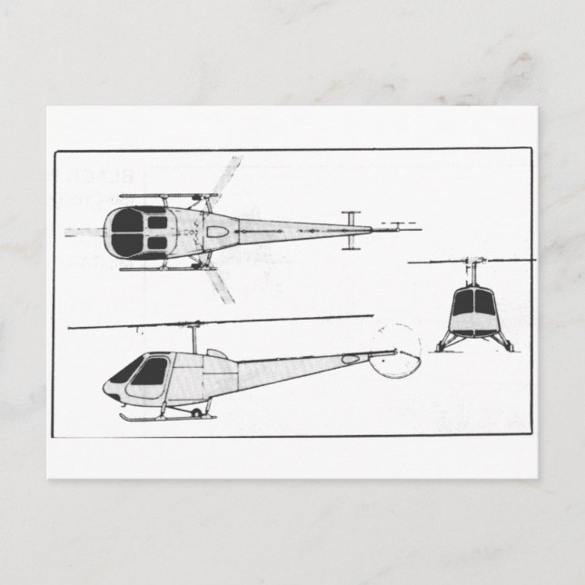 Enstrom-F28 Postkarte (Vorderseite)