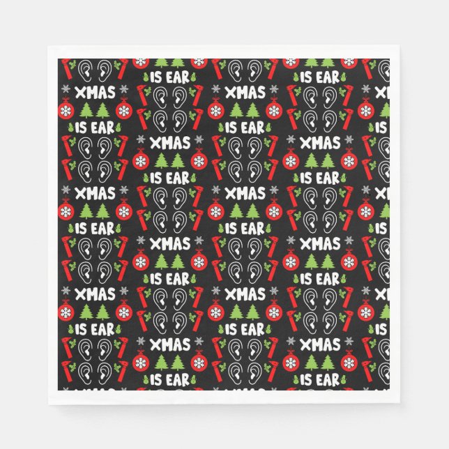 ENT Doctor Christmas Serviette (Vorderseite)