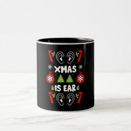 ENT Doctor Christmas Zweifarbige Tasse