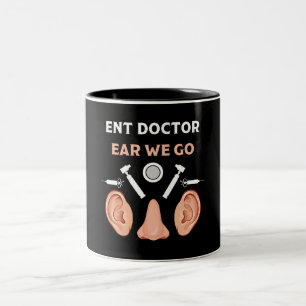 ENT Otolaryngology Otorhinolaryngologin Zweifarbige Tasse