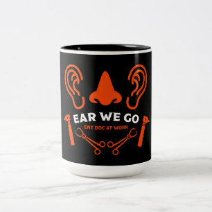 ENT Otolaryngology Otorhinolaryngologin Zweifarbige Tasse