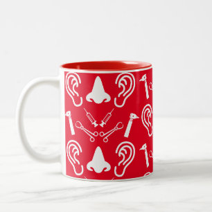 ENT Otolaryngology Otorhinolaryngologin Zweifarbige Tasse