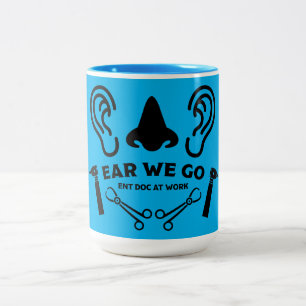 ENT Otolaryngology Otorhinolaryngologin Zweifarbige Tasse