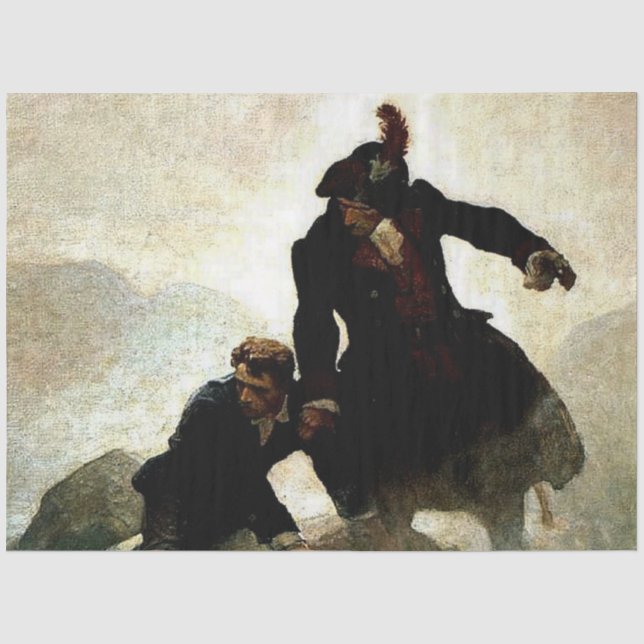 "entblößt" Gemälde von NC Wyeth Seidenpapier (Vorderseite)