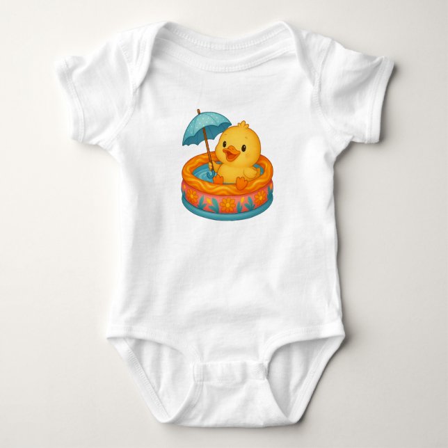 Entchen-Badezeit-Body Baby Strampler (Vorderseite)