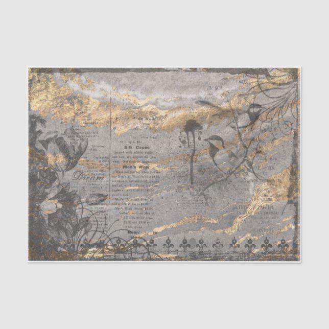 Entcoupage aus französischem Marmor Seidenpapier (Vorderseite)