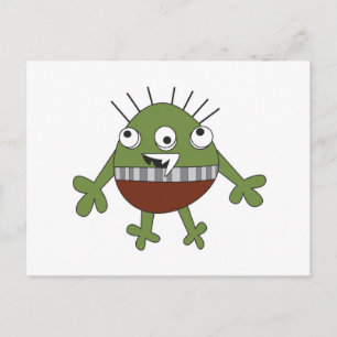 Entdecke das lächerliche grüne Monster Postkarte
