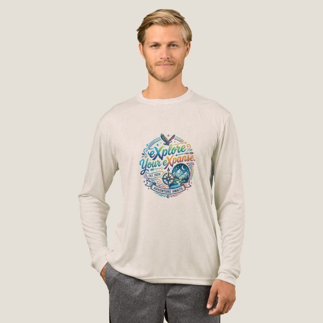 Entdecke Deine Weite Tri-Blend Shirt (Volle Vorderseite)