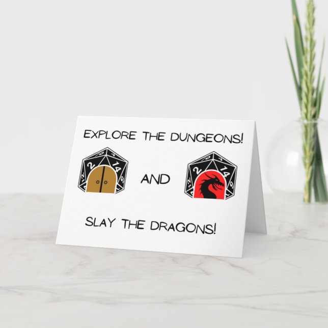 Entdecke die Dungeons und lege die Drachen - Karte (Vorderseite)