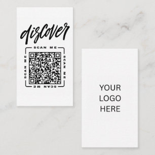 Entdecken    Anpassbare QR-Code- und Logovorlage Visitenkarte