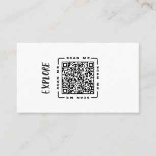 Entdecken Anpassbare QR-Code- und Logovorlage Visitenkarte