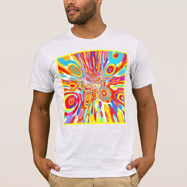 Entdecken eines lebendigen, farbenfrohen Musters T-Shirt (Vorderseite)