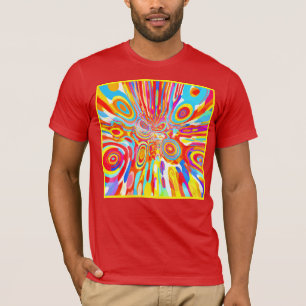 Entdecken eines lebendigen, farbenfrohen Musters T-Shirt