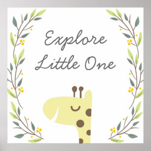 Entdecken - Kinderzimmer Art Decor Poster