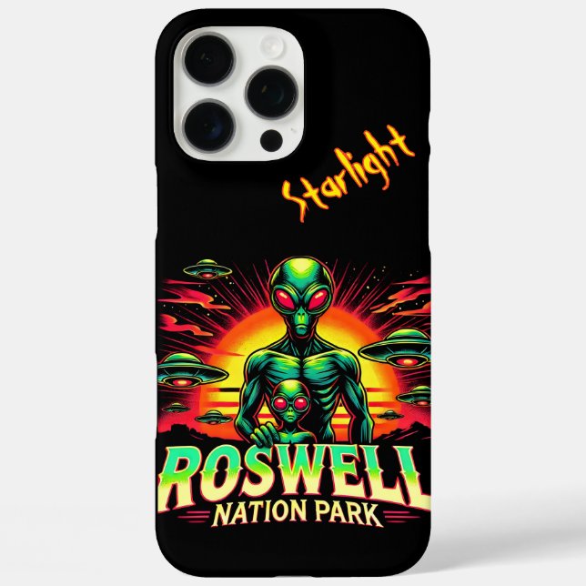 Entdecken Sie Alien Mysteries in Roswell! iPhone 16 Pro Max Hülle (Rückseite)