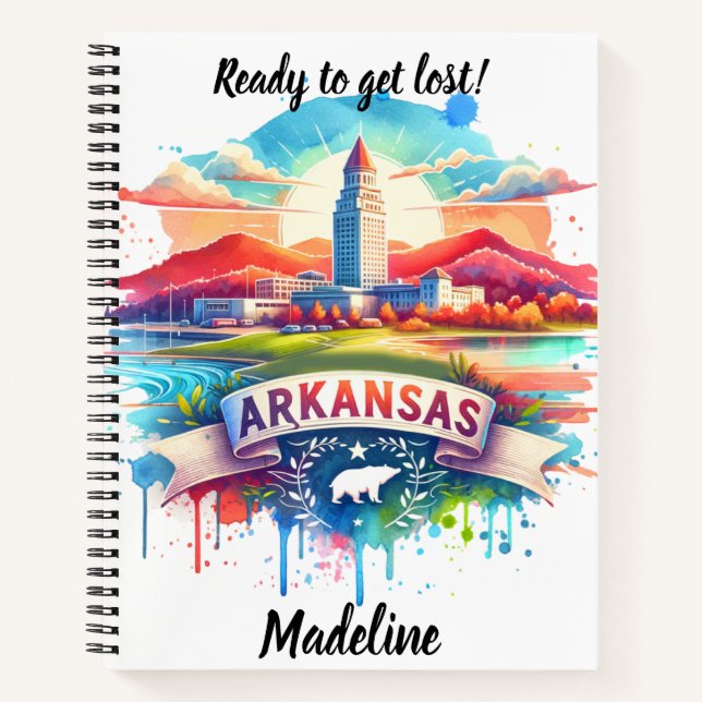 Entdecken Sie Arkansas' Charme bei Sonnenuntergang Notizbuch (Vorderseite)