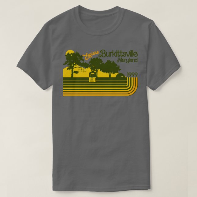 Entdecken Sie Burkittsville Blair Hexe Retro Strip T-Shirt (Design vorne)