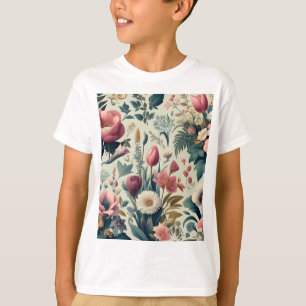 Entdecken Sie das atemberaubende botanische Blumen T-Shirt