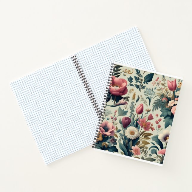 Entdecken Sie das Atemberaubende botanische Muster Notizbuch (Innenseite)