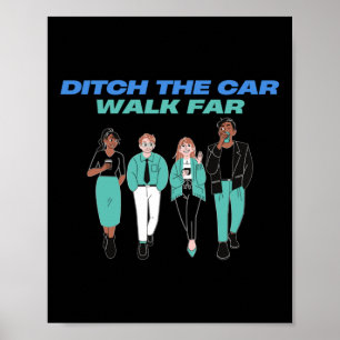 Entdecken Sie das Auto zu Fuß zum Nationalspazierg Poster