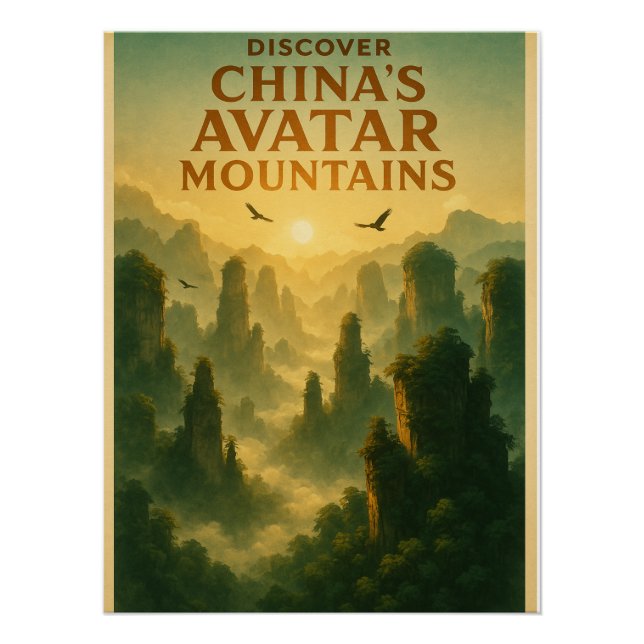Entdecken Sie das Avatar-Gebirge der China Poster (Vorderseite)