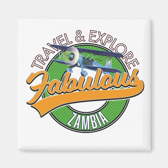 Entdecken Sie das fabelhafte Zambia Magnet (Vorne)