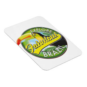 Entdecken Sie das fabulous Brazil Logo Magnet