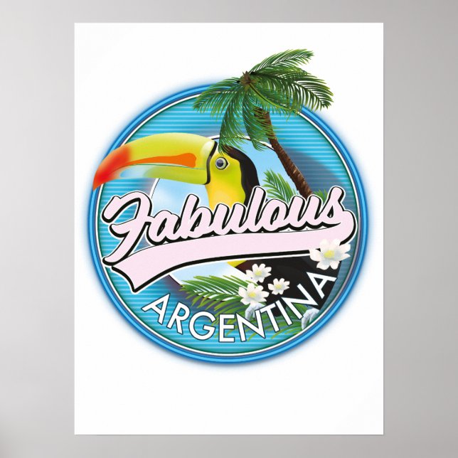 Entdecken Sie das fantastische Argentinien Logo Po Poster (Vorne)