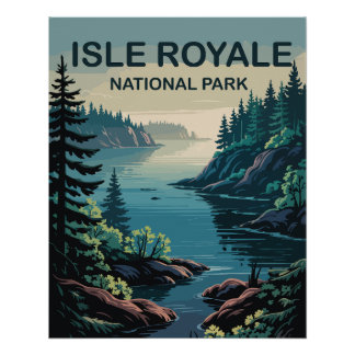 Entdecken Sie das Fernparadies der Isle Royale Mic Poster