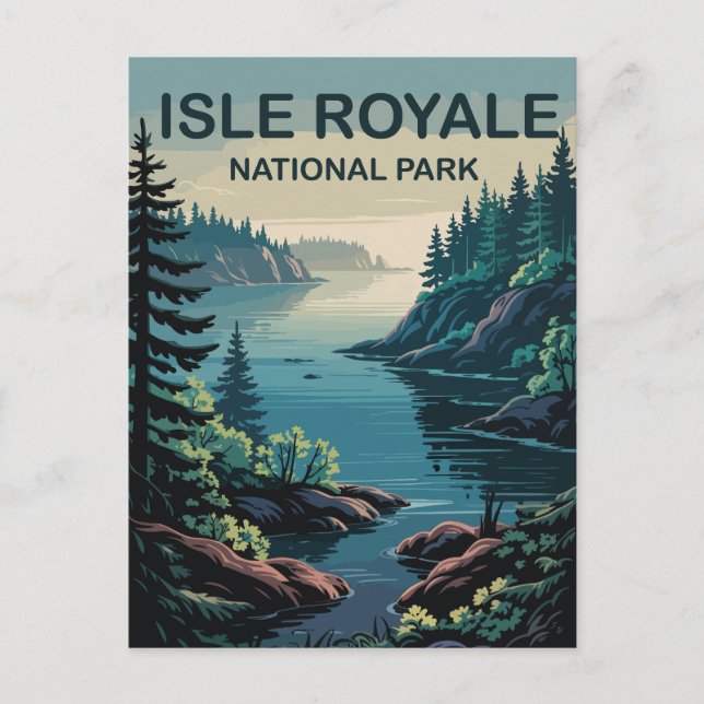 Entdecken Sie das Fernparadies der Isle Royale Mic Postkarte (Vorderseite)