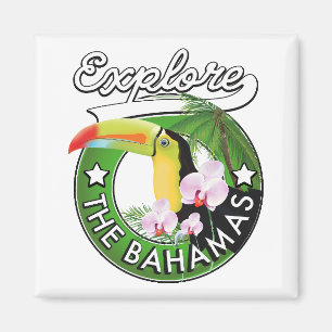 Entdecken Sie das Logo der Bahamas Magnet