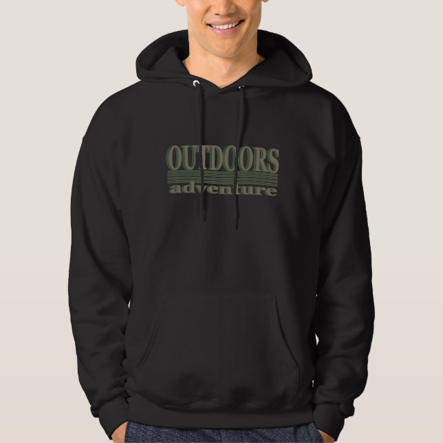 Entdecken Sie das Outdoor-Wanderlogo für Wanderer Hoodie (Vorderseite)