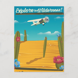 Entdecken Sie das Reiseplakat der Wilderness-Wüste Postkarte